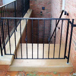 basement egress railing