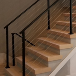 custom interior cable stair railing