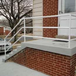 pipe railing and handicap stair railing